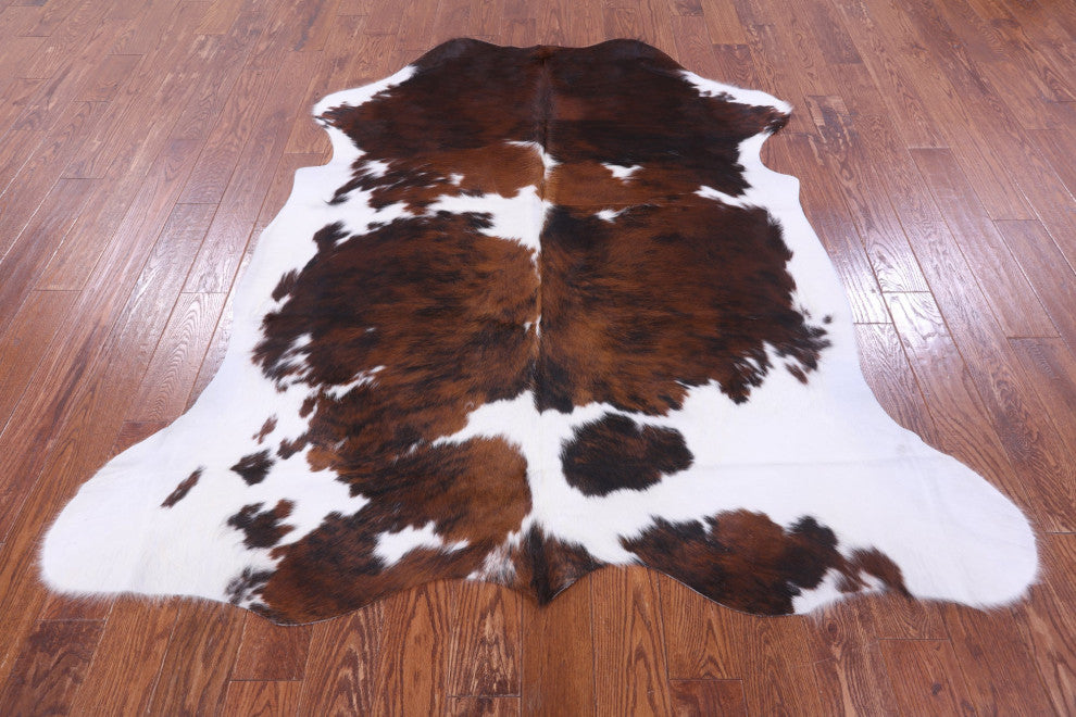 Tricolor Natural Cowhide Rug 6' 9" X 6' 5" C2412