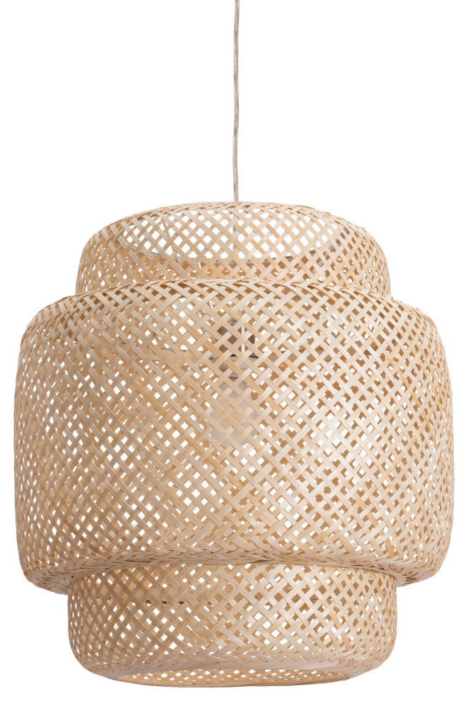Pendant Ceiling Light Fixture, Wood, Natural, Kitchen Lounge Cafe Bistro Lobby