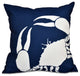 Crab Dip, Animal Print Pillow, Navy Blue, 18"x18"