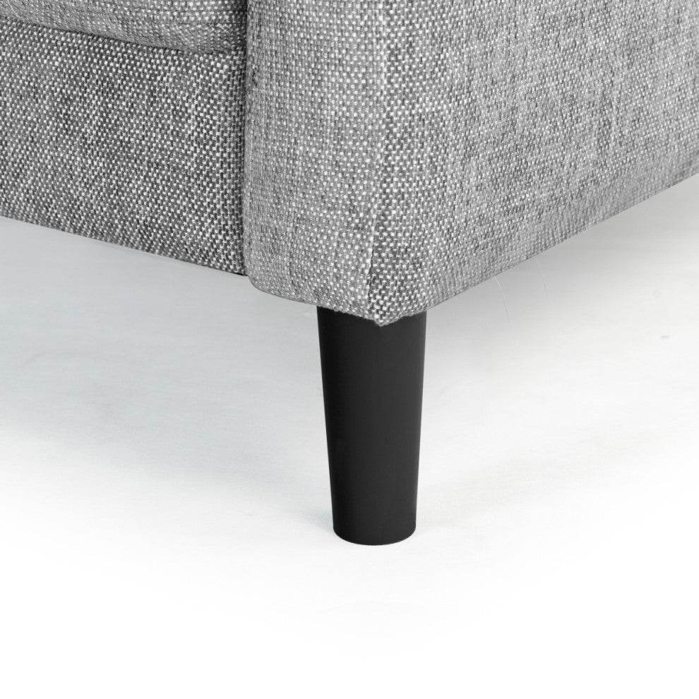Safavieh Couture Nathaniel Tufted 3 Seater Sofa, Grey