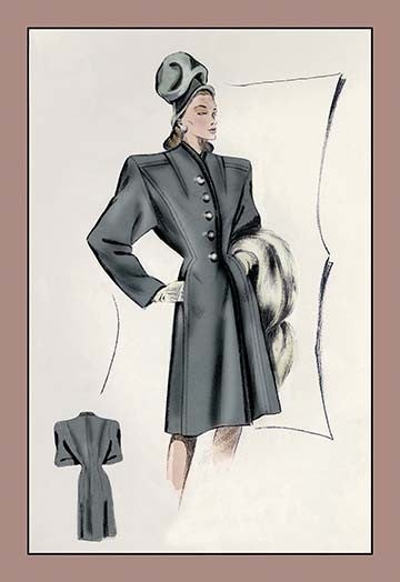 Charcoal Dressy Coat - Gallery Wrapped Canvas Art 28" x 42"