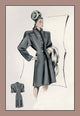 Charcoal Dressy Coat - Gallery Wrapped Canvas Art 28" x 42"