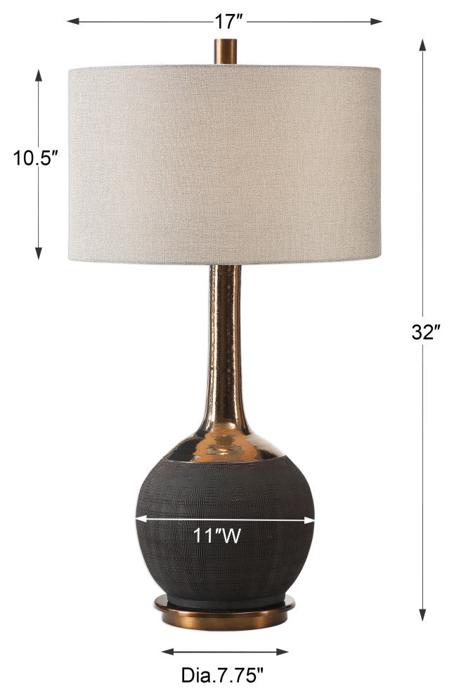 Uttermost Arnav Textured Black Lamp