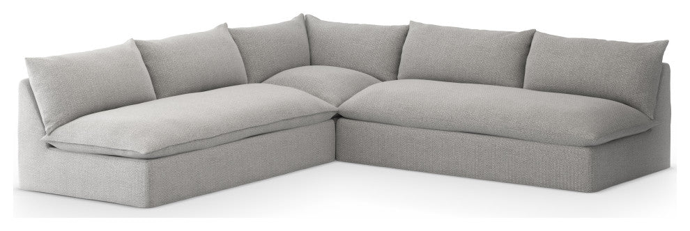 Grant Outdoor 3 Pc Sectional-Faye Ash
