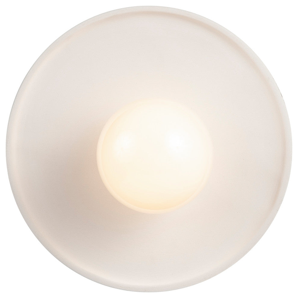 Saucer Pendant, Matte White/Matte Black