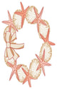SS Wreath Decorative Holiday Geometric Print Bath Towel, Coral