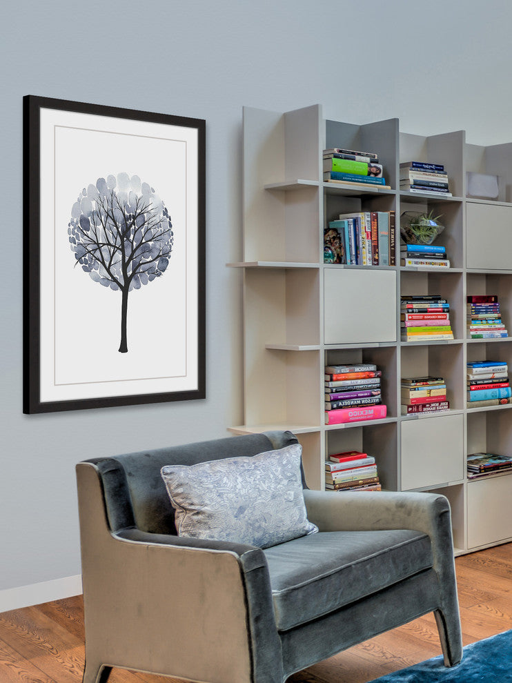 "Midnight Elm I" Framed Painting Print, 12x18