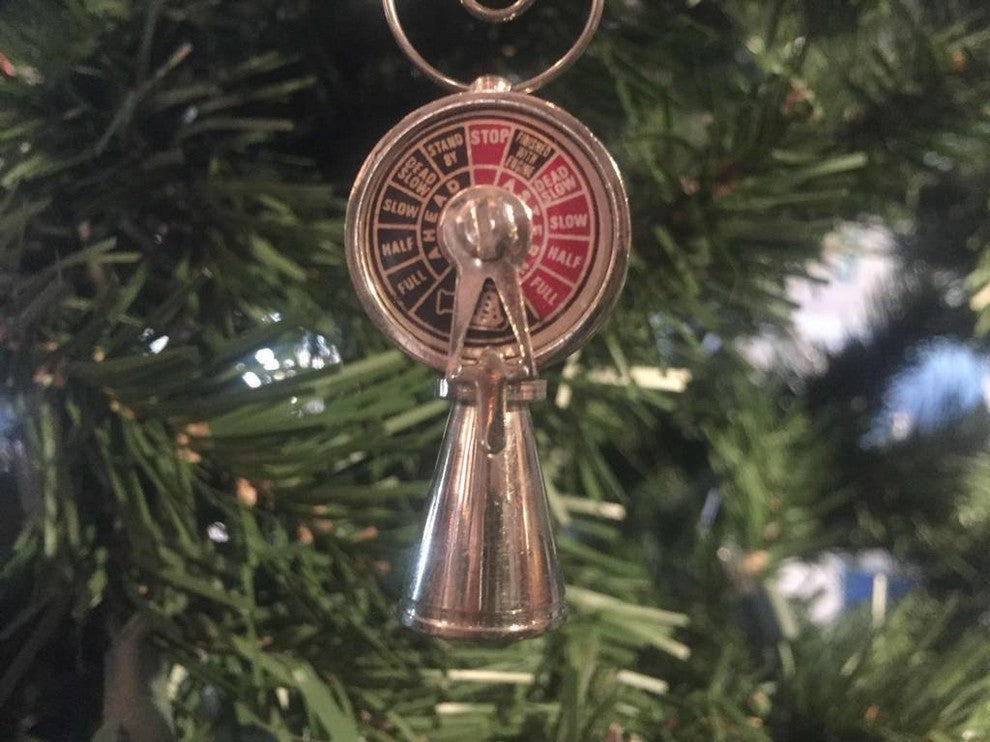 Solid Brass Titanic Engine Telegraph Christmas Ornament 5'', Xmas Ornament
