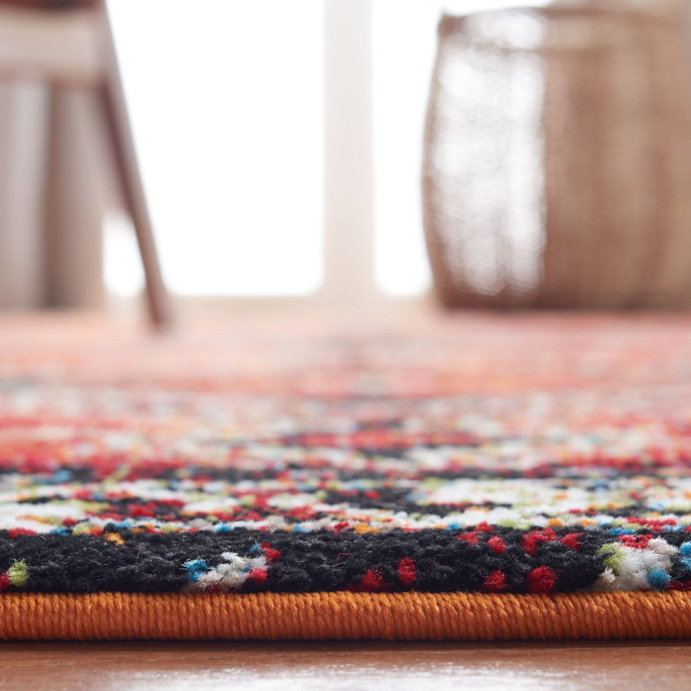 Safavieh Vintage Hamadan Vth293P Traditional Rug, Orange and Red, 6'7"x6'7" Squa