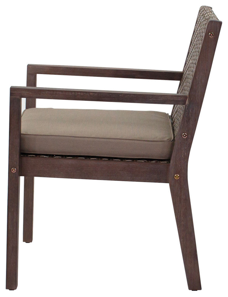 Courtyard Casual Bridgeport II Dining Arm Chair Eucalyptus