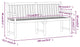 vidaXL Outdoor Patio Bench Garden Park Bench with Armrests Solid Wood Acacia