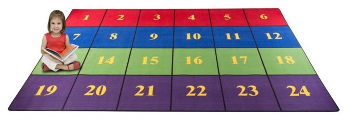 Classroom Seating Rug Bright