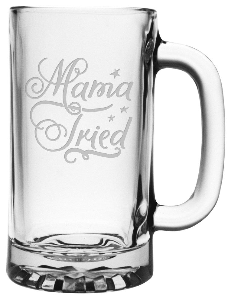 "Mama Tried" Pub Beer Mugs, Set of 4