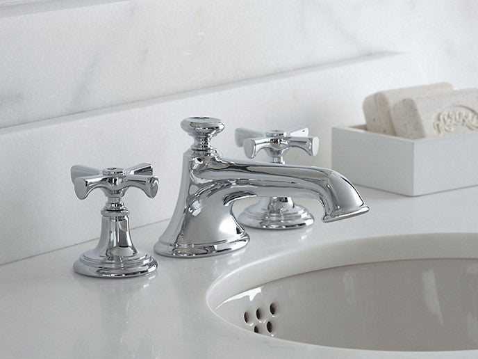 Bellis Sink Faucet, Noble Spout, Cross Handles
