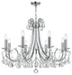 Othello 8-Light 25" Transitional Chandelier in Polished Chrome with Clear Hand
