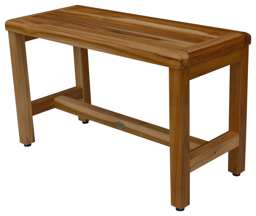 EcoDecors EarthyTeak Classic 35" Teak Shower Bench, 30"