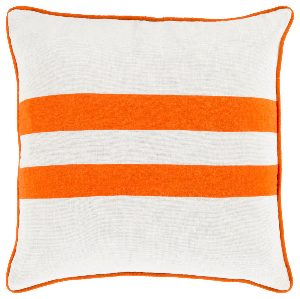 Surya Linen Stripe LS-004 22" x 22" Pillow Cover