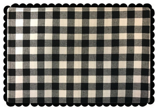 Buffalo Checkered Reversible Placemat, Set of 4, Black