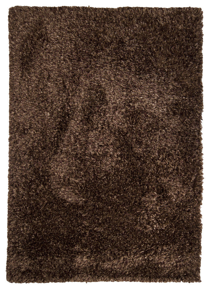 Orchid Contemporary Area Rug, Dark Brown, 7'9"x10'6" Rectangle