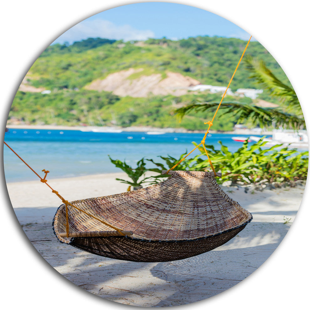 Philippines Tropical Paradise, Landscape Photo Disc Metal Wall Art, 11"