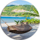 Philippines Tropical Paradise, Landscape Photo Disc Metal Wall Art, 11"