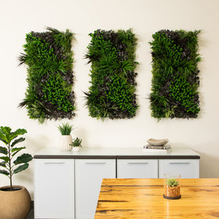 Lifestyle arrangement showing multiple panels in a room