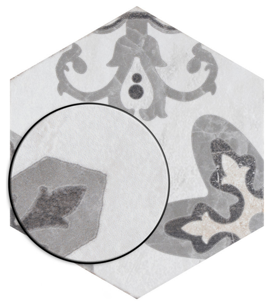 Mazzo Hex Deco Garden Porcelain Floor and Wall Tile