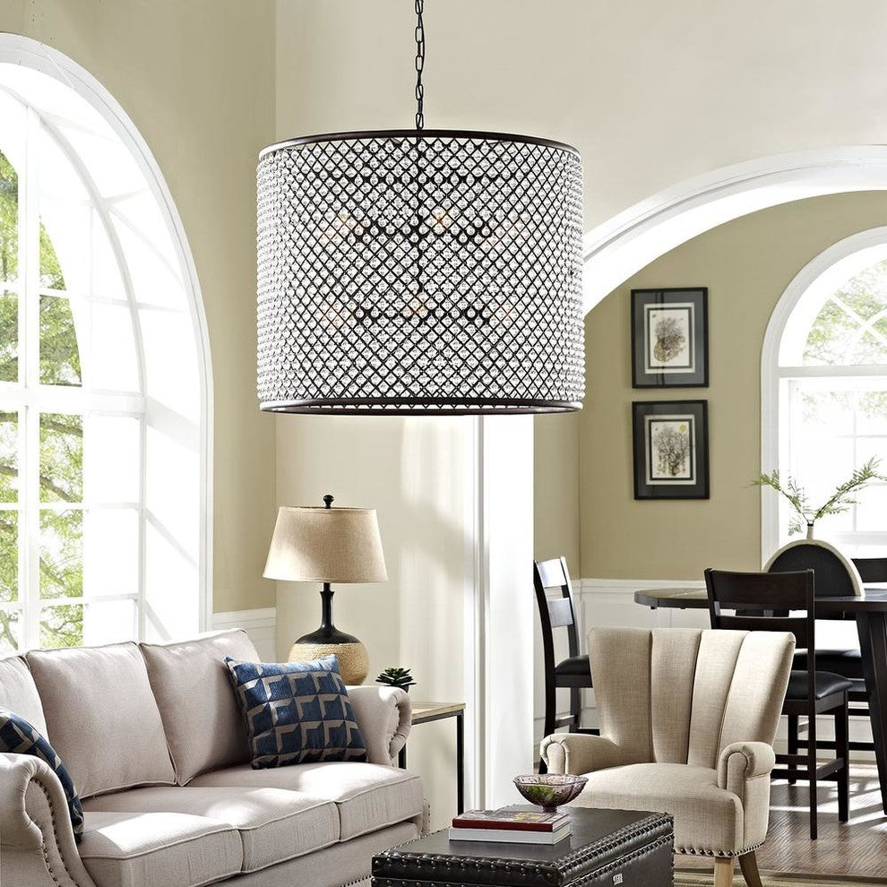 Modway Prosperity Chandelier, Brown