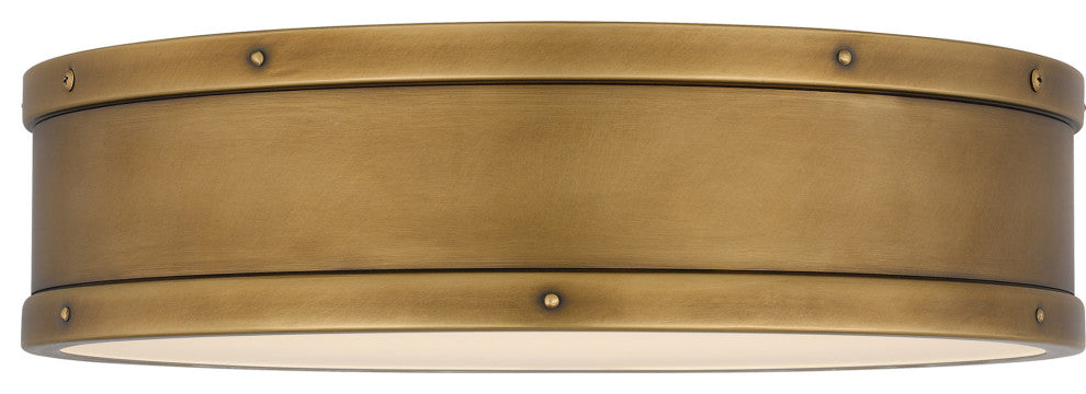 Quoizel QFL5224 Ahoy 16"W Flush Mount Drum Ceiling Fixture - Matte Black