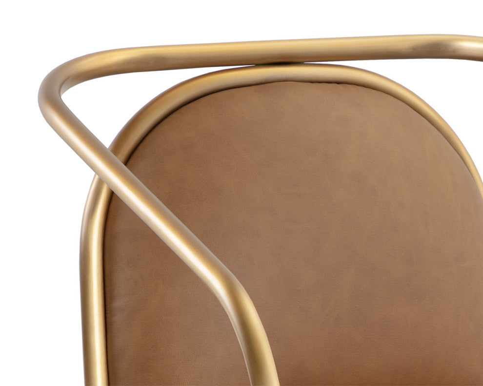 Cicero Lounge Chair, Milliken Cognac