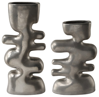 Uttermost Free Flowing Nickel Vases Set of 2