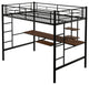 Gewnee Loft Bed with Desk and Shelf