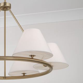 Capital Lighting 453261 Parson 6 Light 35"W Ring Chandelier - Matte Brass