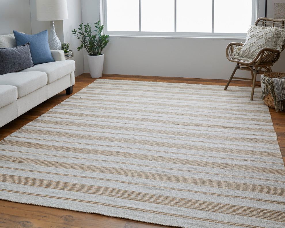 Weave & Wander Granberg Eco-Friendly PET Rug, Camel, 5' X 8'