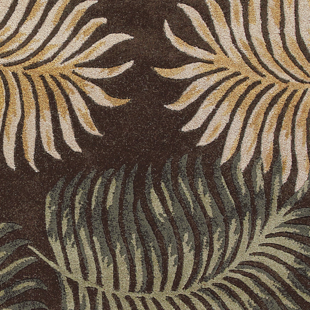 KAS Havana 2617 Espresso Fern View Area Rug, 8'x10'6"