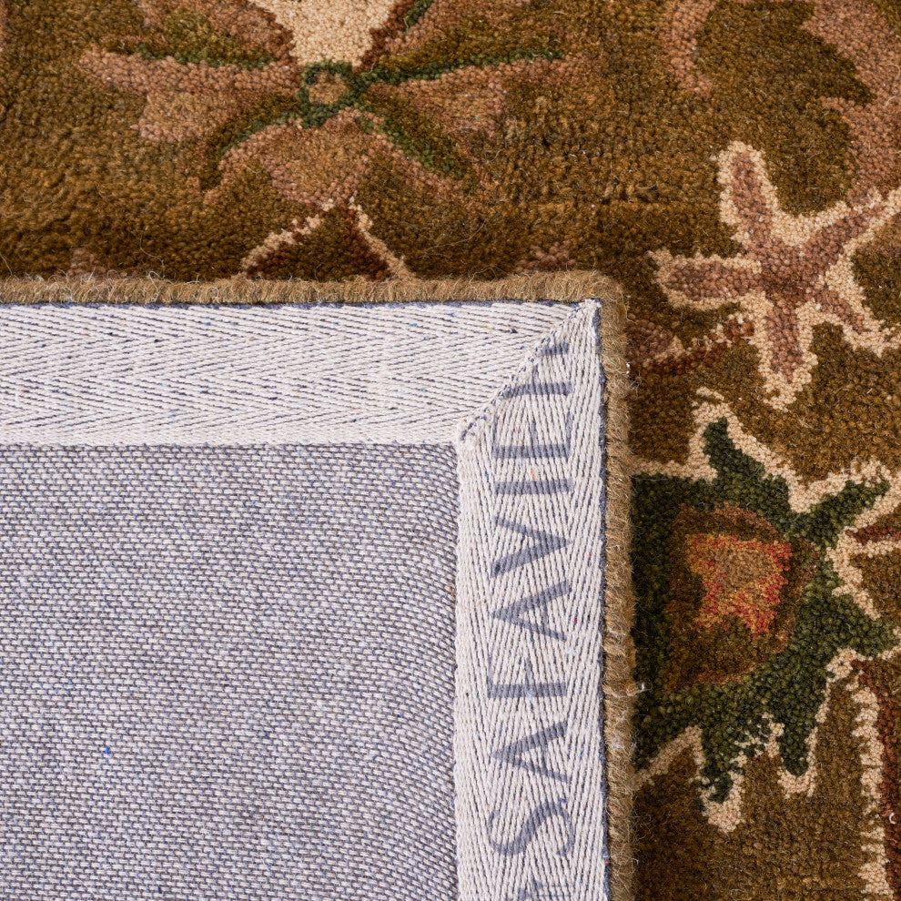Safavieh Antiquity Collection AT52 Rug, Olive/Gold, 2'3"x20'