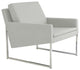 Nova Chrome Chair, Chrome Plated Steel Tubes Base, Silver Camira Wool