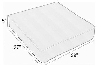 Sunbrella Rust Orange Outdoor Deep Seating Cushion, 29x27