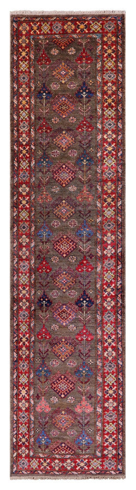 Runner Super Kazak Hand Knotted Wool Rug 2' 6" X 10' 8" Q7500