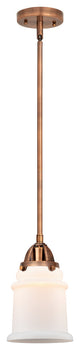 Canton Mini Pendant, Antique Copper, Matte White, Matte White