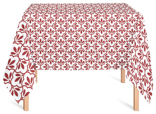 Quatrefoil Pattern Red 58x58 Tablecloth