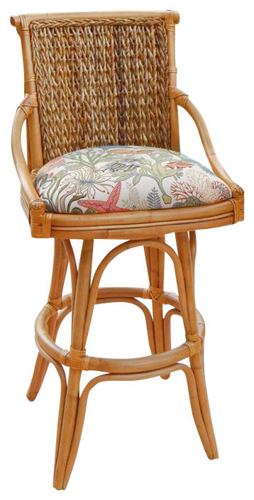 Balboa 30" Barstool In Antique Honey With Dum Dum Natural