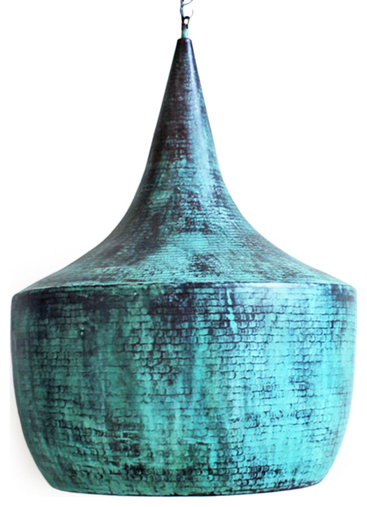 Verdigris Copper Lantern Large