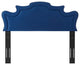 Headboard, Twin Size, Blue Navy, Velvet, French, Mid Century Guest Suite