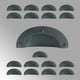 Cabinet Drawer Bin Pulls Black Iron Cup 4" W x 1 3/4" H Pack of 18