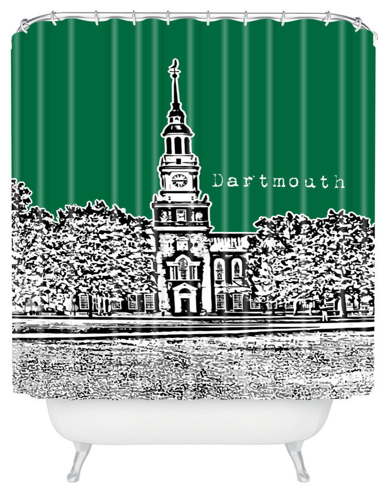 Deny Designs Bird Ave Dartmouth College Green Shower Curtain