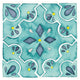 "Garden Getaway Tile II Teal" Digital Paper Print by Laura Marshall, 20"x20"