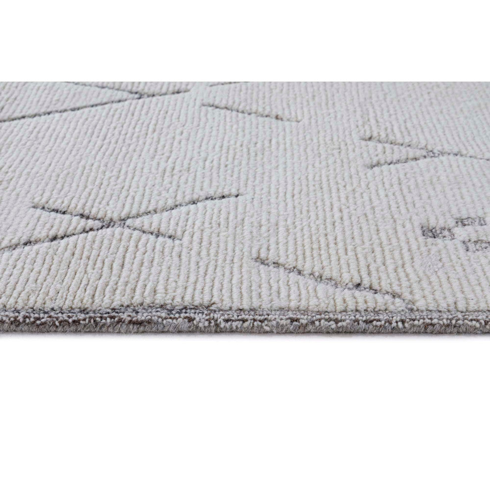 Meher Diamond Area Rug, Charcoal, 2'6"x8'