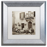 Alan Blaustein 'Tuscany Caffe VI' Art, Silver Frame, White Mat, 11x11