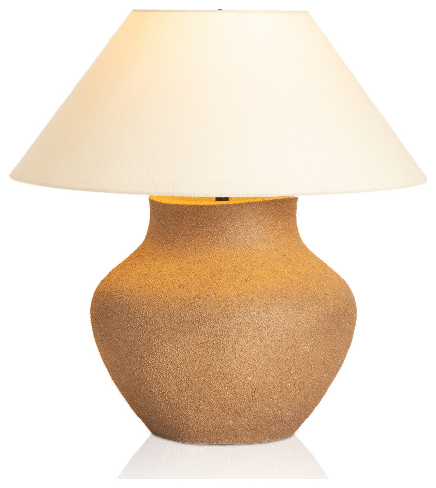 Parma Ceramic Table Lamp-Dark Sand
